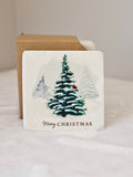 COASTER SET / TREE WITH CARDIAL