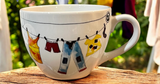 MUG 16 OZ - CLOTHESLINE PATTERN