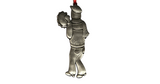 PEWTER MUMMER WITH TAMBOURINE