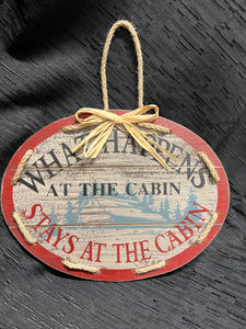 Wooden Sign "Cabin"