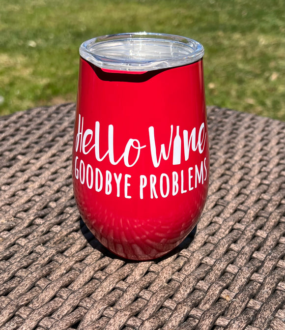 STEMLESS WINE STAINLESS STEEL - HELLO WINE GOODBYE PROBLEMS